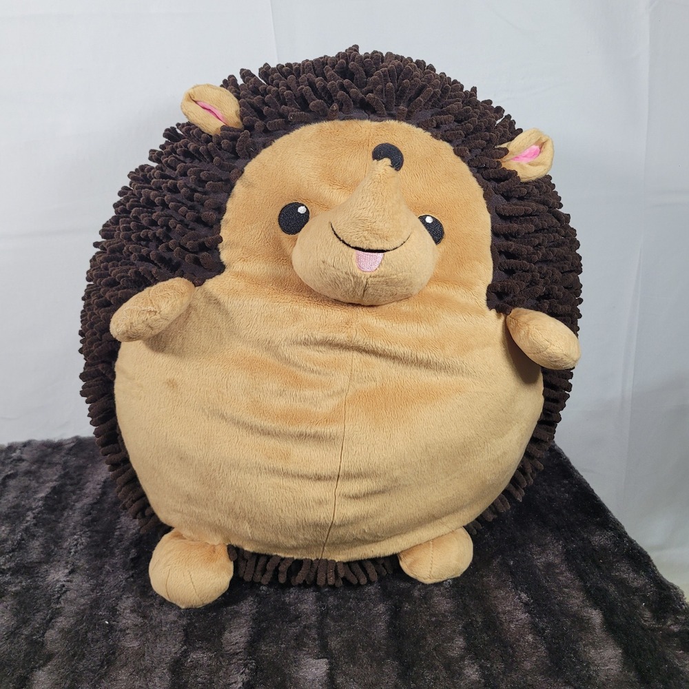 Squishable Hedgehog Plush 15 inch Round Brown Tan Stuffed Animal Toy 2017